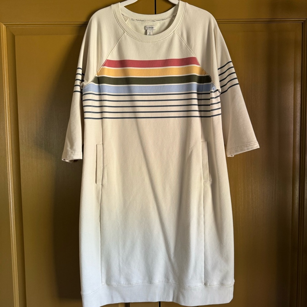 LL Bean Sweatshirt Dress — Size Medium — EUC
